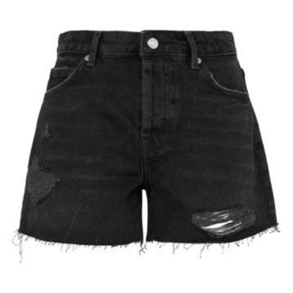 Topshop Distressed Denim Shorts